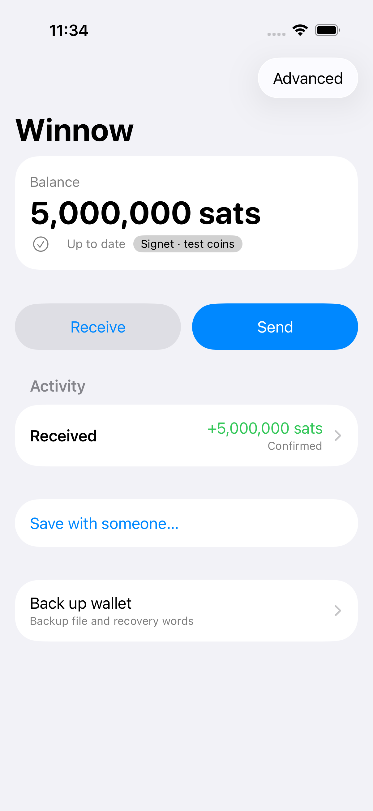 Your everyday wallet in the real Winnow app.